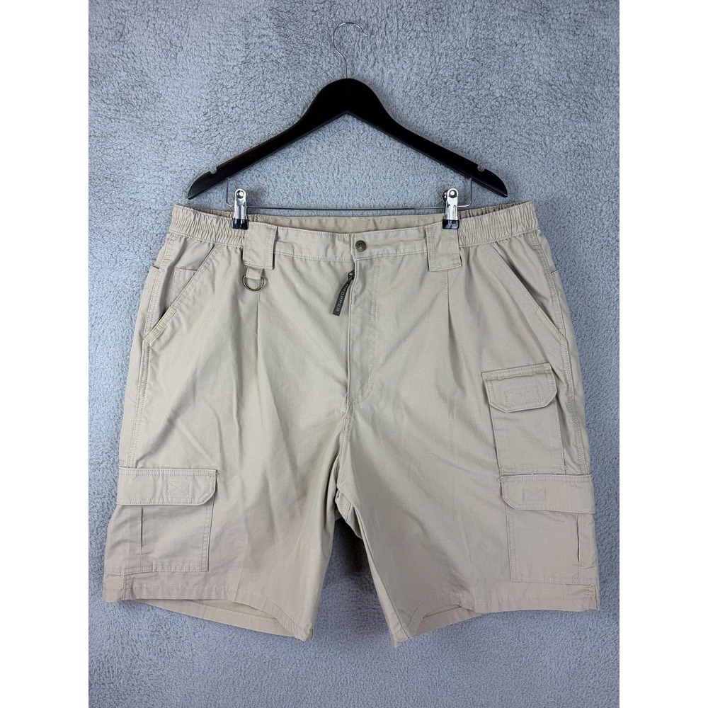Propper Cargo Shorts Mens 44 Beige Polyester Elastic Waist 11 Inseam Outdoor New